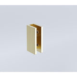100cm Frameless Wall-to-Wall Shower Screen with Gold U-Brackets , Brass Hinges & Round Knob Handle