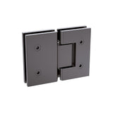 120cm Frameless Wall-to-Wall Shower Screen with Gunmetal F-Brackets and Floor F-Bracket, Brass Hinges & Round Knob Handle - Extra Image