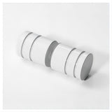110cm Wall to Wall Frameless Shower Screen – White Wall Channel and Floor Channel, SS Hinges & Round Knob Handle