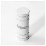 110cm Wall to Wall Frameless Shower Screen – White Wall Channel and Floor Channel, SS Hinges & Round Knob Handle - Extra Image