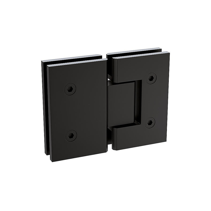 120x70cm Corner Frameless Shower Screen with Black Wall U-Brackets and SS Hinges, Square Double Pull Handle