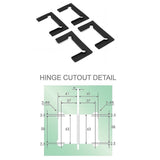 120x100cm Corner Frameless Shower Screen with Black F-Brackets and SS Hinges, Square Double Pull Handle