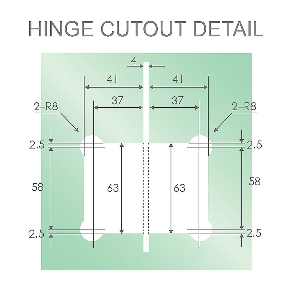 120x100cm Corner Frameless Shower Screen with Gold F-Brackets and SS Hinges, Square Double Pull Handle