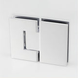 100x80cm Corner Frameless Shower Screen with White Channel and SS Hinges, Square Knob Handle - Extra Image
