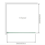 120x90cm Nickel Corner Frameless Shower Screen with Wall Channel and Floor Channel Brackets, Stainless Steel Hinges & Round Knob Handle