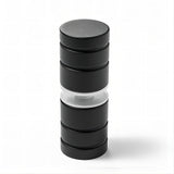 90x90cm Corner Frameless Shower Screen – Black Wall Channel with Brass Hinges & Round Knob Handle - Extra Image