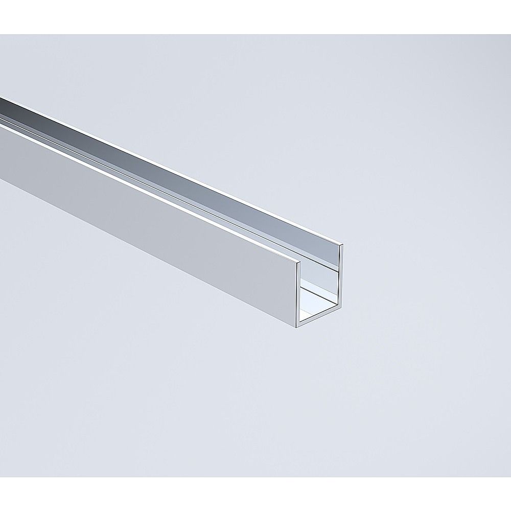 110x100cm Corner Frameless Shower Screen – Chrome Wall Channel and Floor Channel with Brass Hinges & Round Knob Handle