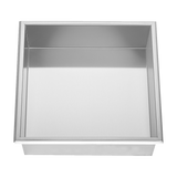 336 x 336 x 101mm Shower Niche Single Shelf Organizer No Tile Needed in Stainless Steel Finish - Rear View