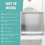336 x 336 x 101mm Shower Niche Single Shelf Organizer No Tile Needed in Stainless Steel Finish - Extra Image