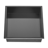 336 x 336 x 101mm Shower Niche Single Shelf Organizer No Tile Needed in Black - Rear View