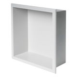 336 x 336 x 101mm Shower Niche Single Shelf Organizer No Tile Needed in White