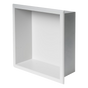 336 x 336 x 101mm Shower Niche Single Shelf Organizer No Tile Needed in White
