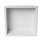 336 x 336 x 101mm Shower Niche Single Shelf Organizer No Tile Needed in White