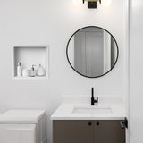 336 x 336 x 101mm Shower Niche Single Shelf Organizer No Tile Needed in White