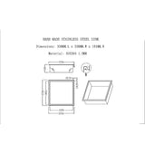336 x 336 x 101mm Shower Niche Single Shelf Organizer No Tile Needed in White - Extra Image