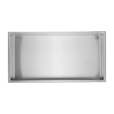 641 x 336 x 101mm Shower Niche Single Shelf Organizer No Tile Needed in Stainless Steel - Side View