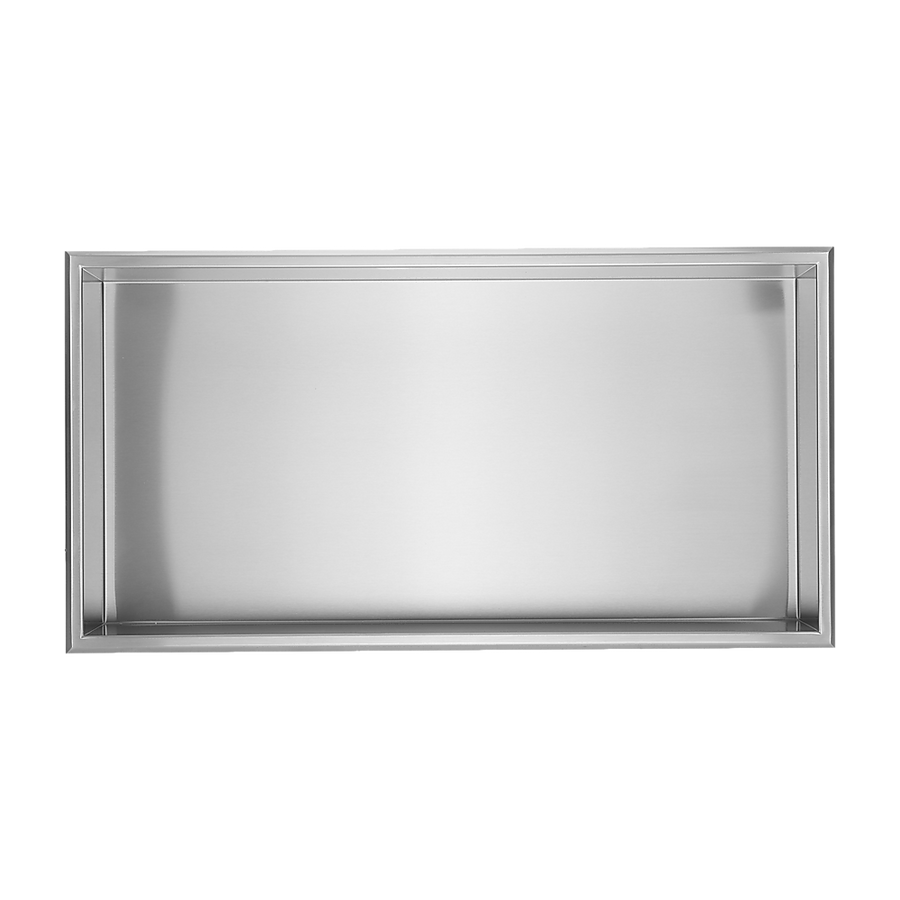 641 x 336 x 101mm Shower Niche Single Shelf Organizer No Tile Needed in Stainless Steel, image 4