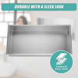641 x 336 x 101mm Shower Niche Single Shelf Organizer No Tile Needed in Stainless Steel - Close-Up Angle