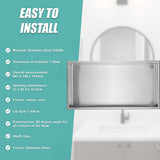 641 x 336 x 101mm Shower Niche Single Shelf Organizer No Tile Needed in Stainless Steel - Extra Image