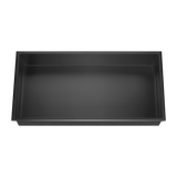 641 x 336 x 101mm Shower Niche Single Shelf Organizer No Tile Needed in Black - Rear View