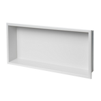 641 x 336 x 101mm Shower Niche Single Shelf Organizer No Tile Needed in White
