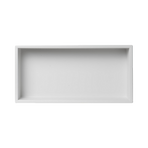 641 x 336 x 101mm Shower Niche Single Shelf Organizer No Tile Needed in White