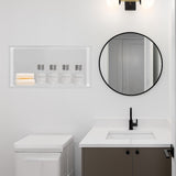 641 x 336 x 101mm Shower Niche Single Shelf Organizer No Tile Needed in White
