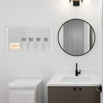 641 x 336 x 101mm Shower Niche Single Shelf Organizer No Tile Needed in White
