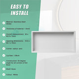 641 x 336 x 101mm Shower Niche Single Shelf Organizer No Tile Needed in White - Extra Image