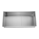 641 x 336 x 101mm Shower Niche Double Shelf Organizer No Tile Needed in Stainless Steel Finish - Rear View