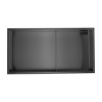 641 x 336 x 101mm Shower Niche Double Shelf Organizer No Tile Needed in Black, image 4