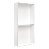 641 x 336 x 101mm Shower Niche Double Shelf Organizer No Tile Needed in White - 45-Degree Angle