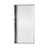 641 x 336 x 101mm Shower Niche Double Shelf Organizer No Tile Needed in White - Close-Up Angle