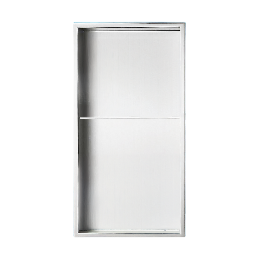 641 x 336 x 101mm Shower Niche Double Shelf Organizer No Tile Needed in White
