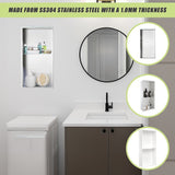 641 x 336 x 101mm Shower Niche Double Shelf Organizer No Tile Needed in White - Extra Image