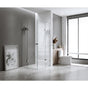 110x120cm Double Door Corner Shower Screen – Gold U-Brackets, SS Hinges & Round Knob Handle