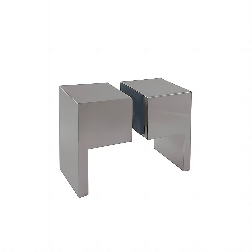 100x100cm Double Door Corner Shower Screen with Channels and SS Hinges - Nickel
