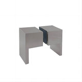 100x100cm Double Door Corner Shower Screen with Channels and SS Hinges - Nickel - Extra Image