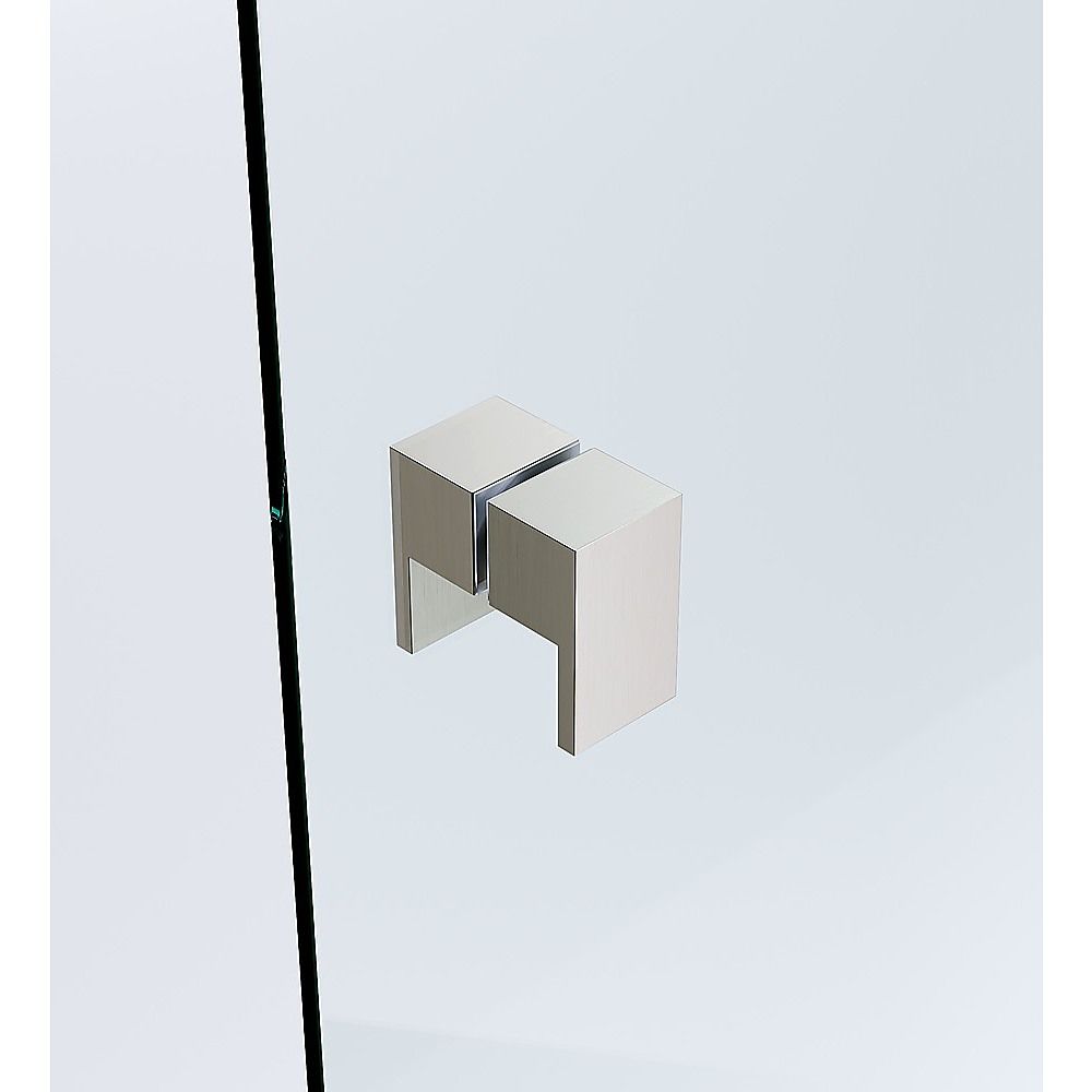 100x100cm Double Door Corner Shower Screen with Channels and SS Hinges - Nickel