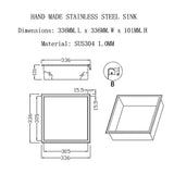 336 x 336 x 101mm Shower Niche Single Shelf Organizer No Tile Needed in Gold - Extra Image