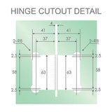 90x90cm Double Door Corner Shower Screen – Channels with Brass Hinges in Chrome, Round Handles