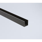 100x100cm Double Door Corner Shower Screen – Channels with Brass Hinges in Black, Round Handles