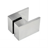 100x100cm Double Door Corner Shower Screen – Channels with Brass Hinges in Chrome, Square Double Pull Handles