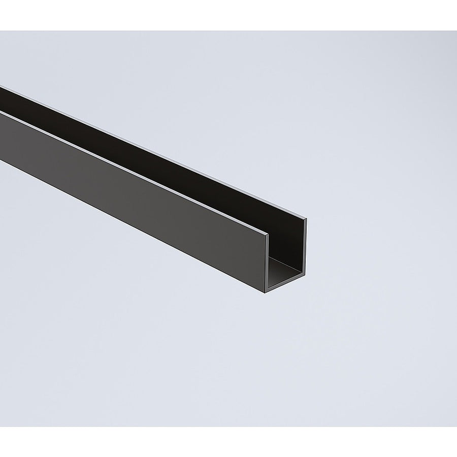 100x100cm Double Door Corner Shower Screen – Channels with Brass Hinges in Black, Square Double Pull Handles