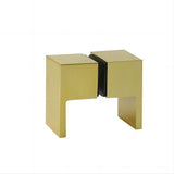 110x110cm Double Door Corner Shower Screen – Channels with Brass Hinges in Gold, Square Double Pull Handles - Extra Image