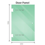 100x110cm Double Door Corner Shower Screen – Channels with Brass Hinges in Chrome, Square Knob Handles