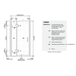 100x110cm Double Door Corner Shower Screen – Channels with Brass Hinges in Chrome, Square Double Pull Handles