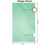 100x120cm Double Door Corner Shower Screen – Channels with Brass Hinges in Chrome, Square Double Pull Handles