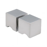 90cm Frameless Diamond Shower Screen – Nickel F-Brackets with SS Hinges & Square Knob Handle - Extra Image