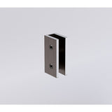 90cm Frameless Diamond Shower Screen – Gunmetal U-Brackets with SS Hinges & Square Knob Handle